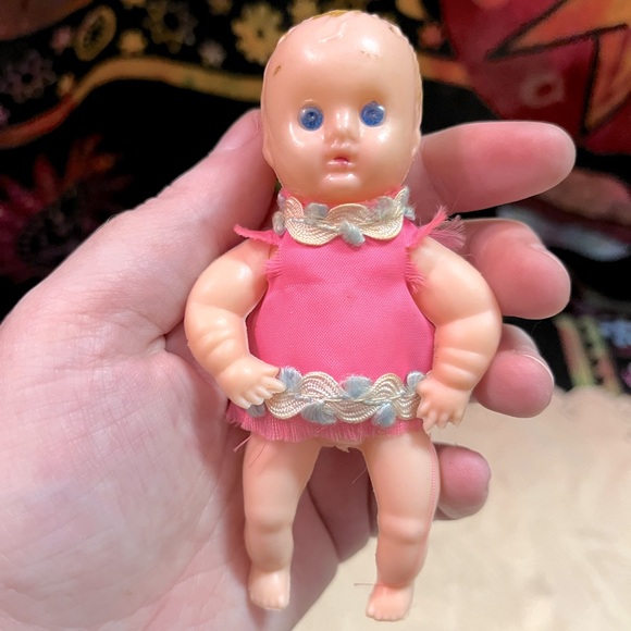 Vintage Other - VTG Vintage Celluloid Plastic Made in Hong Kong Mini Baby Doll